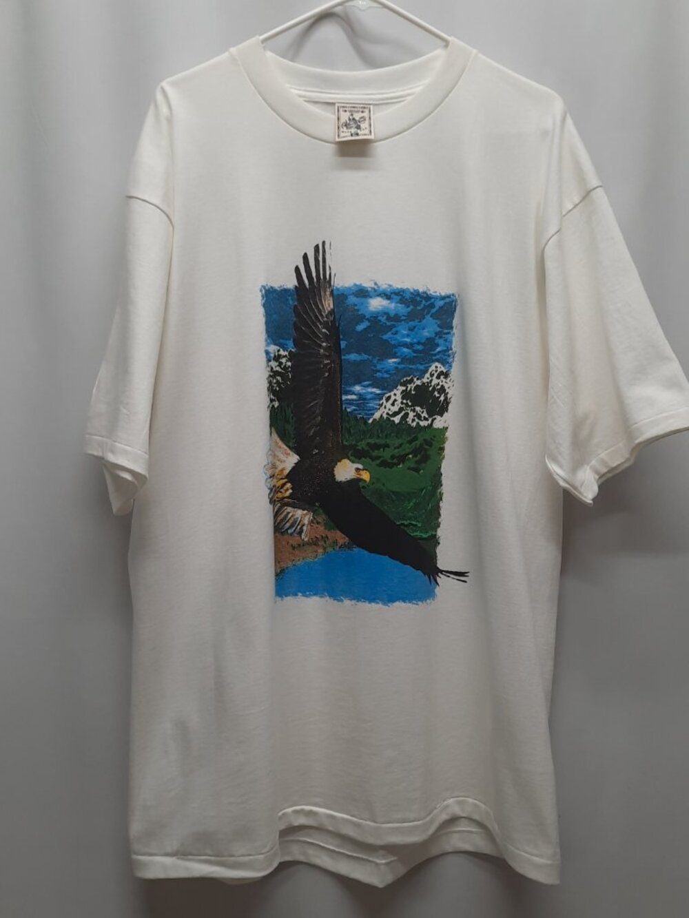 Vintage 90s Alore Eagle Graphic T-Shirt XL Made in USA Single Stitch Nature